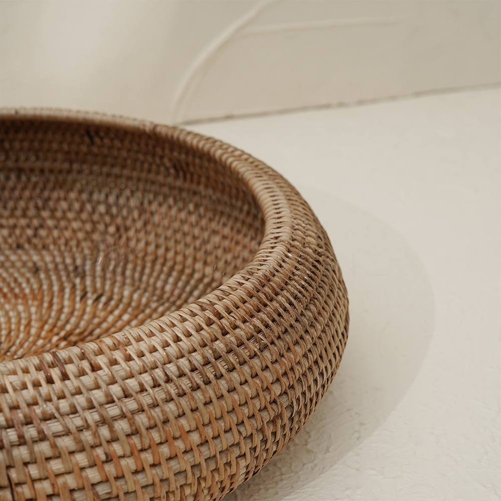 Large Fruit Bowl Woven Rattan in 4 Different Colours